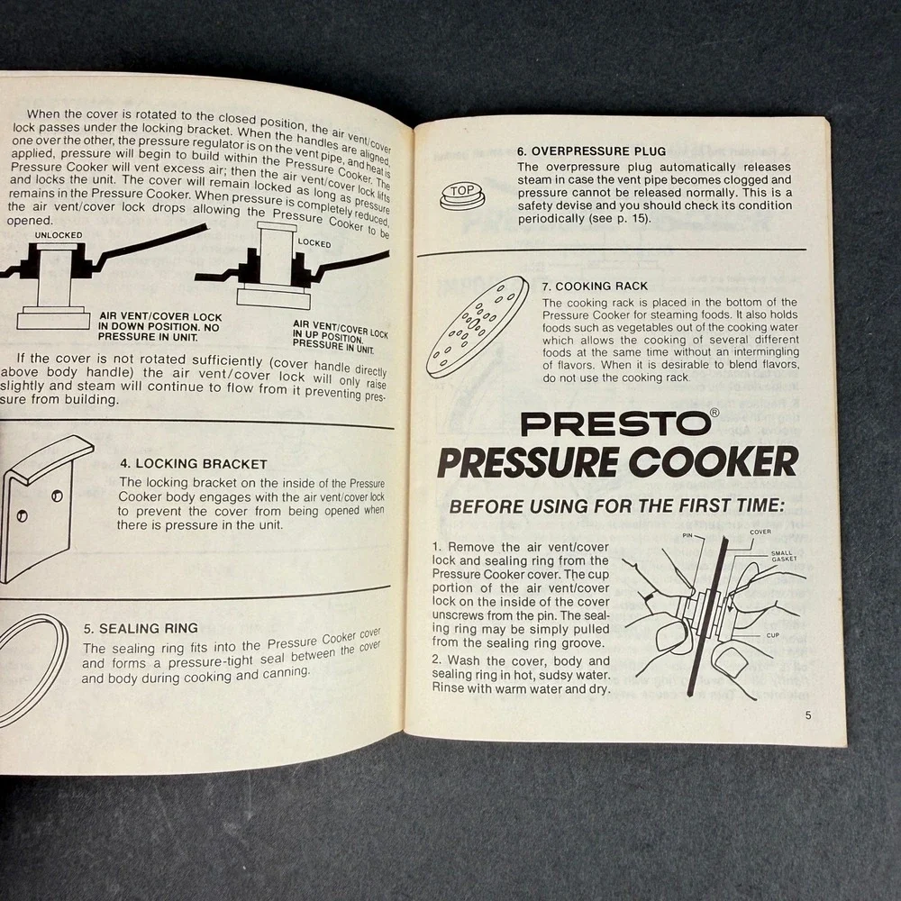 Vintage Presto Pressure Cooker Recipe Books Model 40 Instructions Set Fair